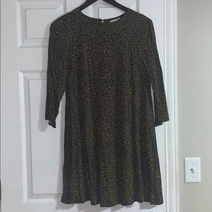 3/4 Sleeve Floral Pattern Dress